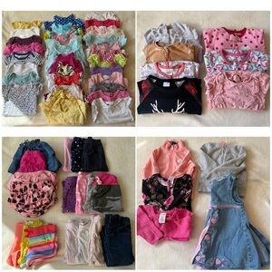 Girls 9-12 Months Mixed Clothing Bundle - Cute Tops, Dresses, Bottoms